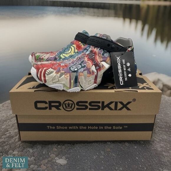 Crosskix 2.0 NYC Graffiti A Water Boat Shoes Unisex Colorful NEW-NIB!! - Picture 6 of 14